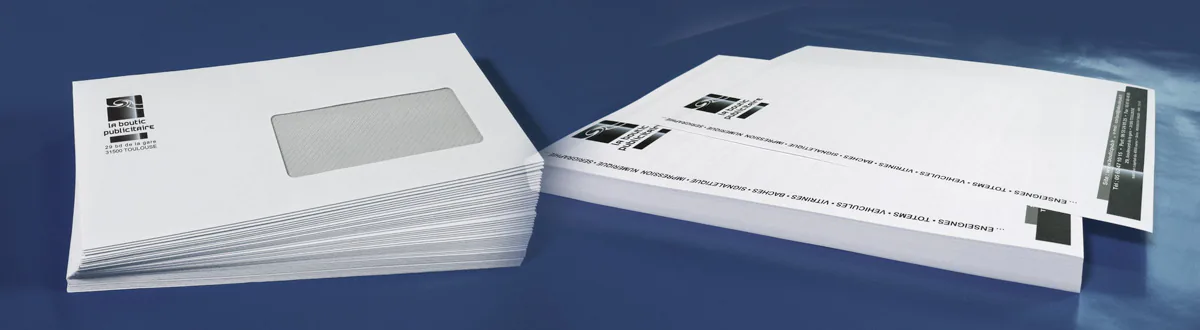 Enveloppes et têtes de lettres personnalisées avec votre logo imprimé