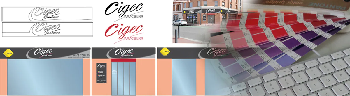 Les maquettes, graphismes, Bon-à-tirer sont faits en interne, de la création de logo à l'élaboration de votre projet de signalétique.